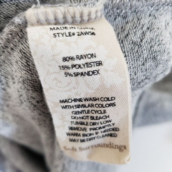 Soft Surroundings Heavyweight Long Sleeve Medium Grey Dress; Stretchy, Oversized - Picture 8 of 12